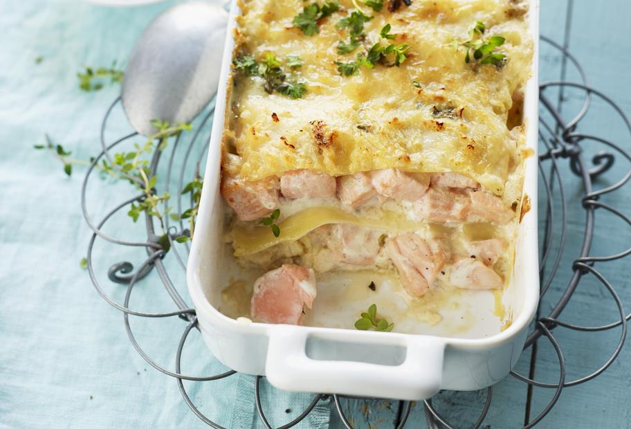 Die BESTE Lachslasagne mit Parmesan