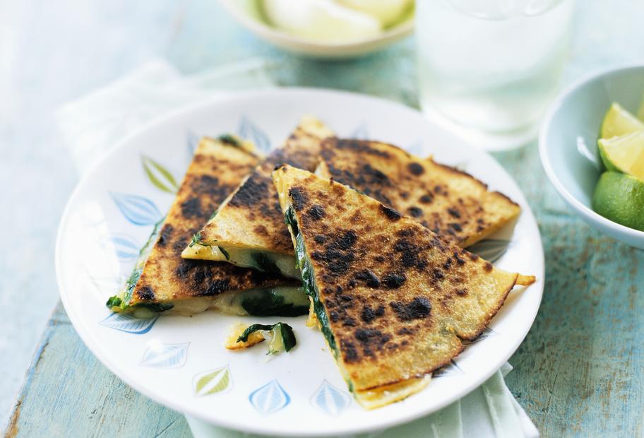 Quesadillas mit Spinat
