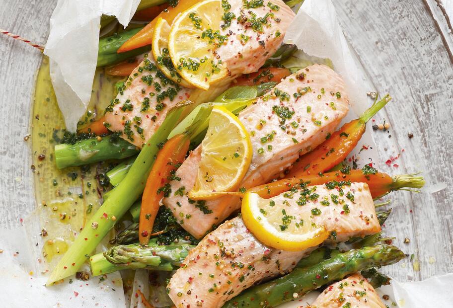 Spargel-Lachs-Päckchen aus dem Varoma&reg;
