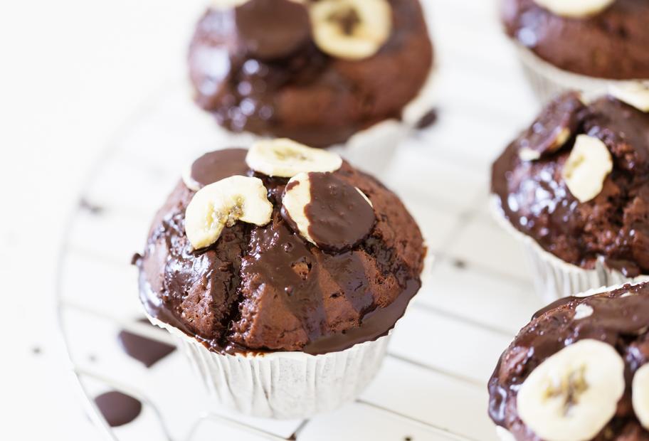 Schoko-Bananen-Muffins mit Buttermilch