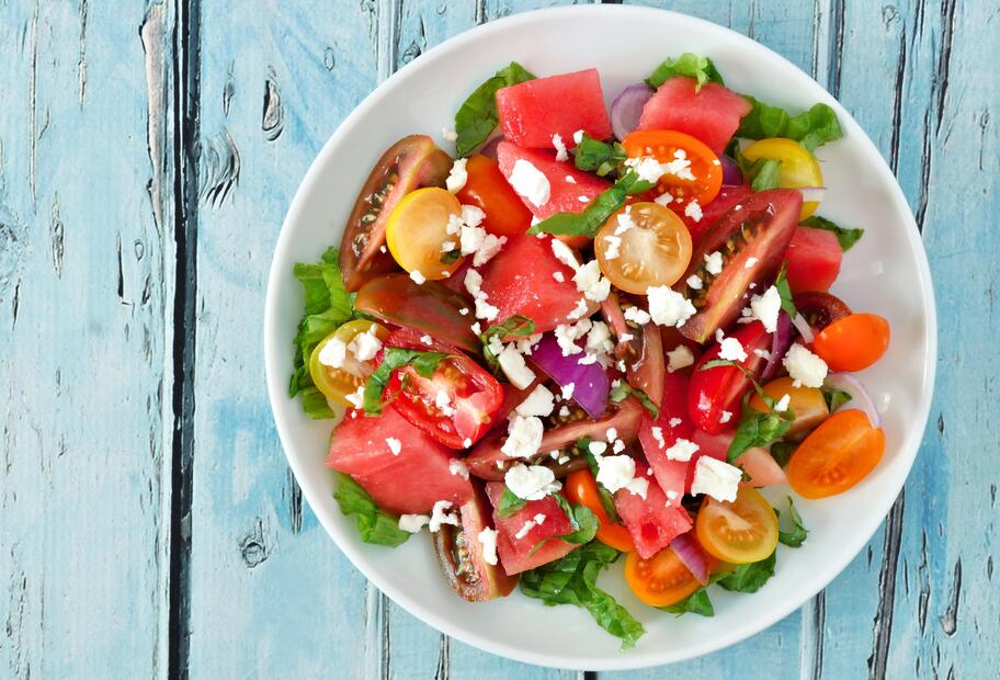 Wassermelonen-Feta-Salat für heiße Tage