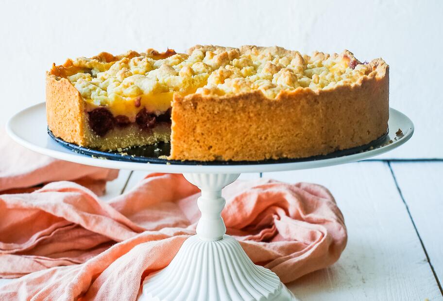 Kirschkuchen mit Pudding