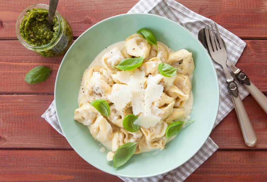 Tortellini in Sahnesoße für die ganze Familie