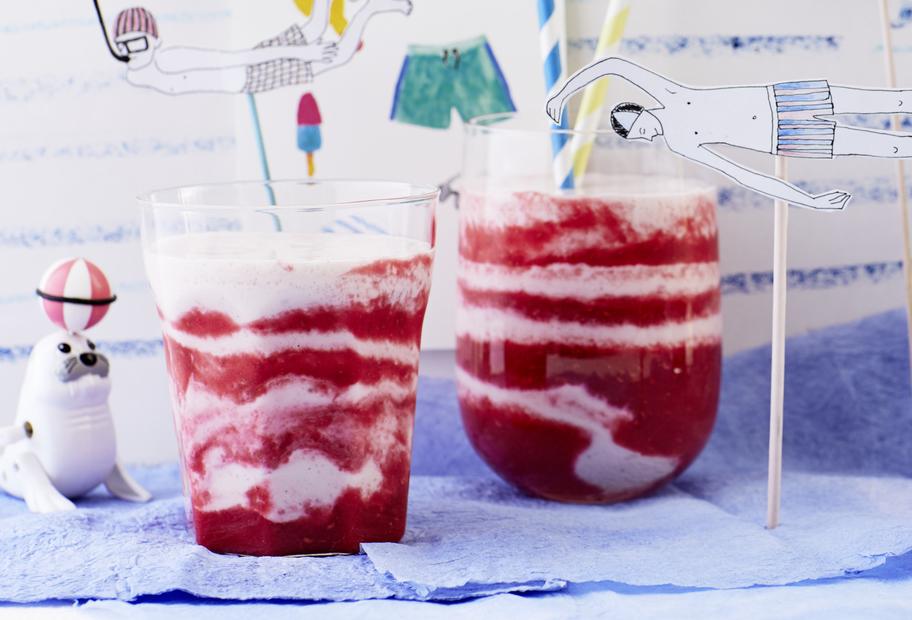 Geswirlter Himbeer-Shake
