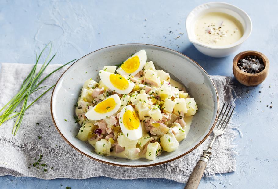 Low-Carb-Kartoffelsalat aus Kohlrabi