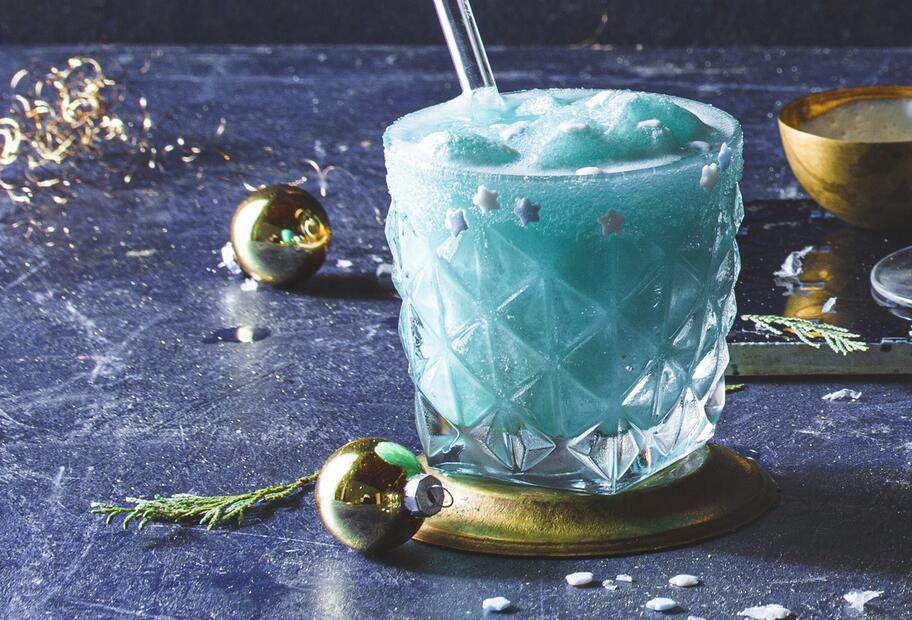 Frost Cocktail mit Blue Curaçao