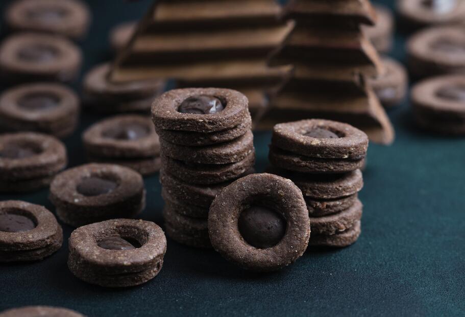 Nougat-Kaffee-Knöpfe