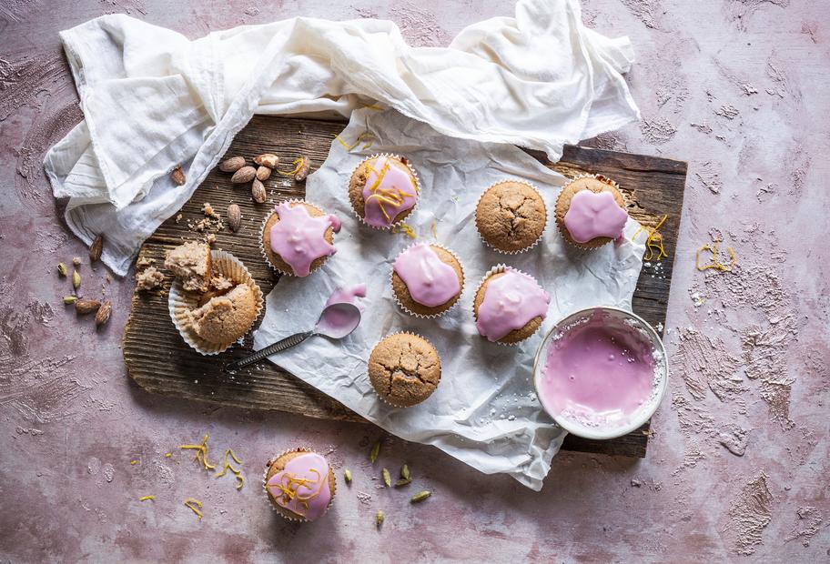 Punschmuffins mit Glühweinguss