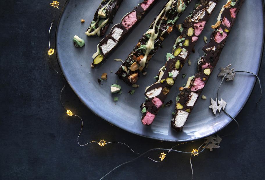 Weihnachts-Rocky-Road