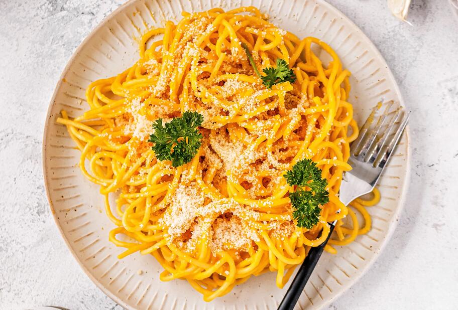 ClubLiebling im Herbst Spaghetti mit Kürbissoße für den Thermomix®