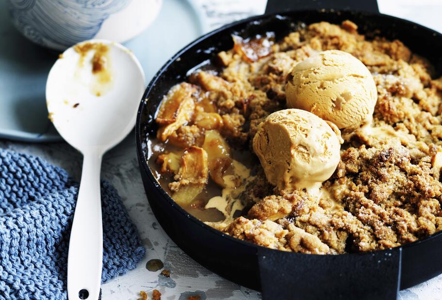 Apfel-Gewürz-Crumble