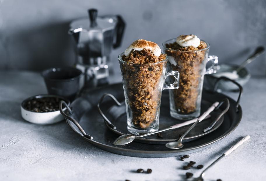 Espressogranita mit Sahne