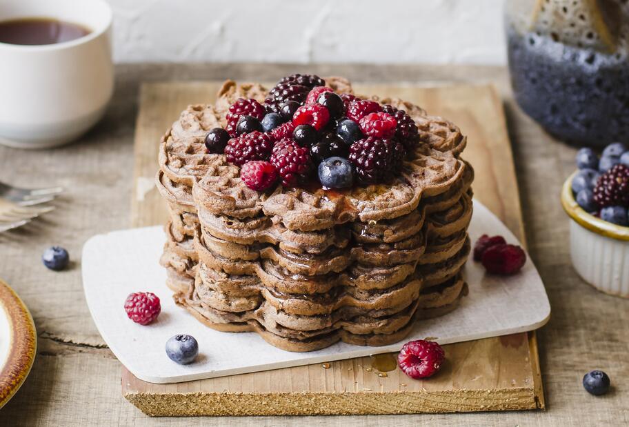 Schokowaffeln mit süßer Schokocreme