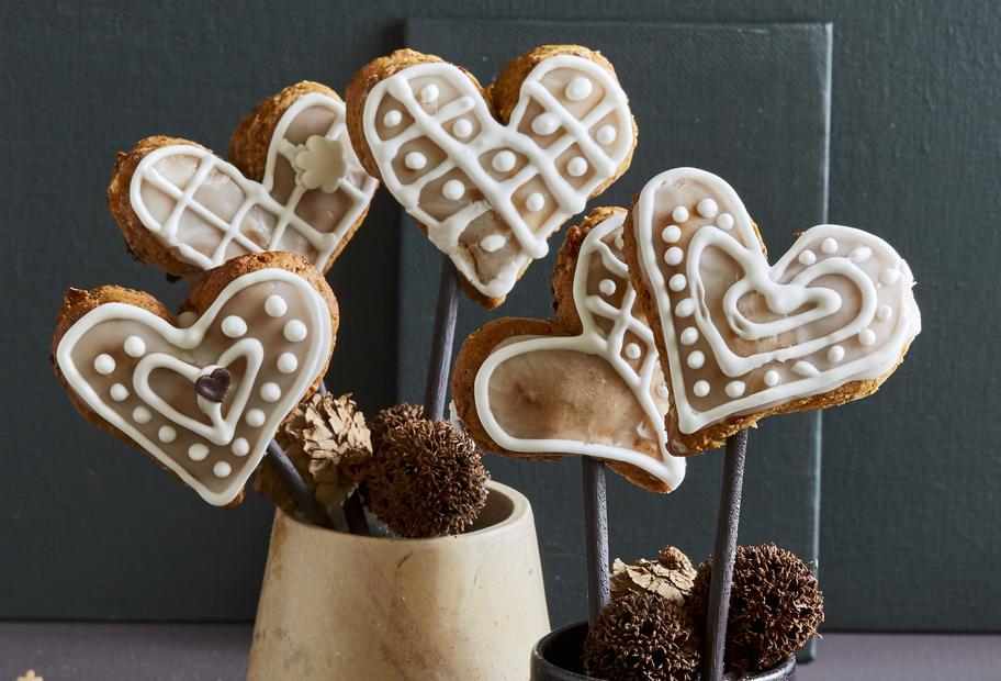 Apfel-Lebkuchen-Lollis