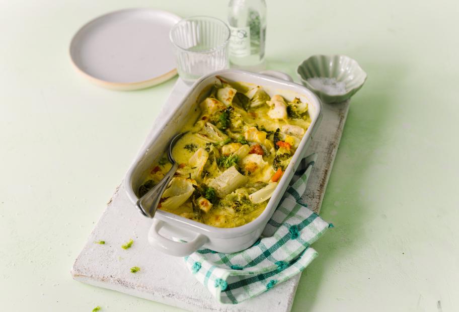 Hähnchen-Curry-Auflauf