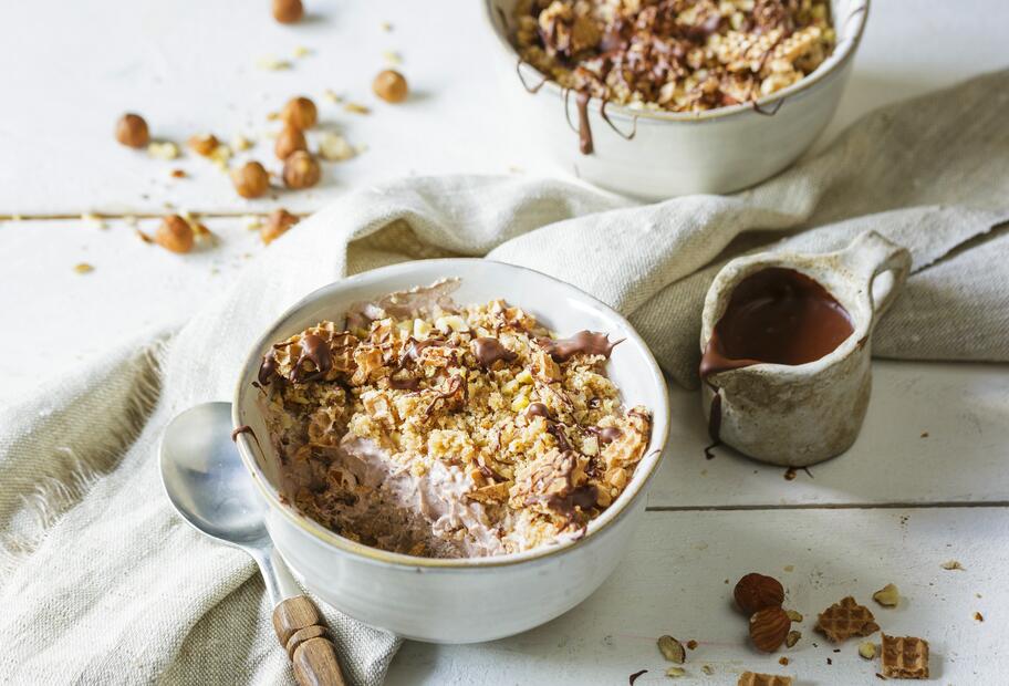 Schnelle Hanuta-Bowl