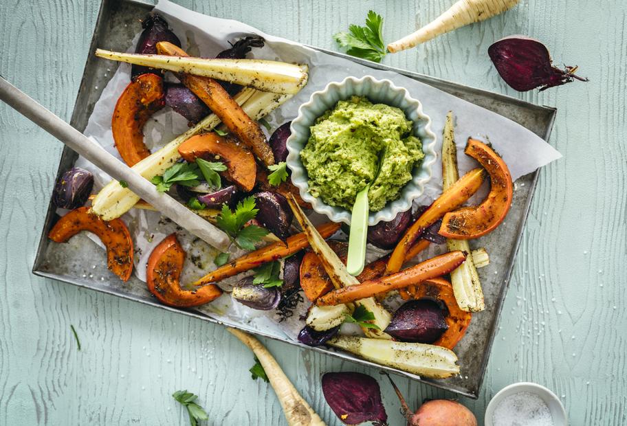 Ofengemüse mit Broccomole