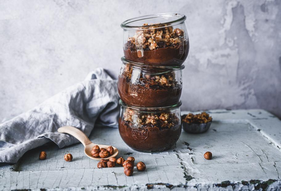 Schokomilchreis mit Nusscrunch