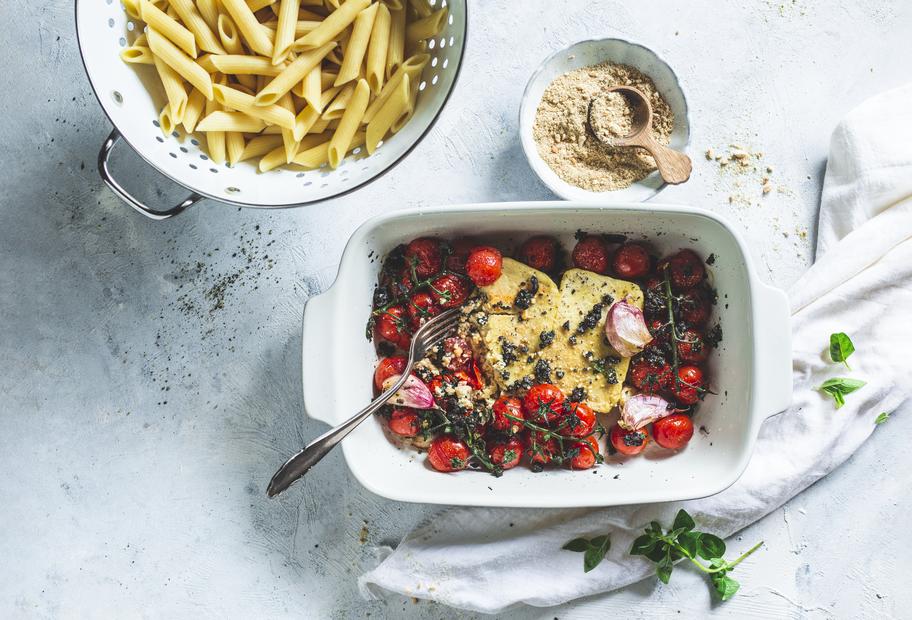 Vegane Pasta Feta Style