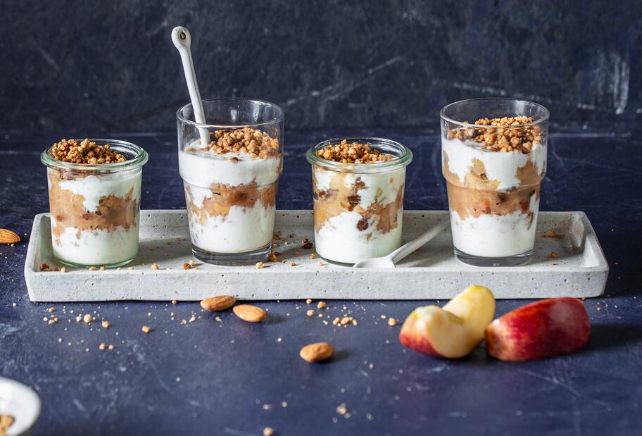 Apfelstrudel im Glas