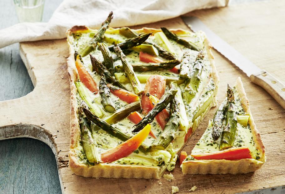 Spargel-Karotten-Quiche