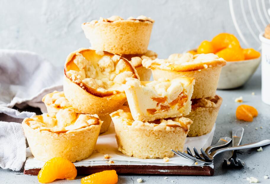 Käsekuchenmuffins mit Streuseln