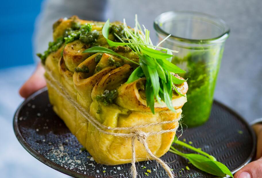 Bärlauch-Faltenbrot