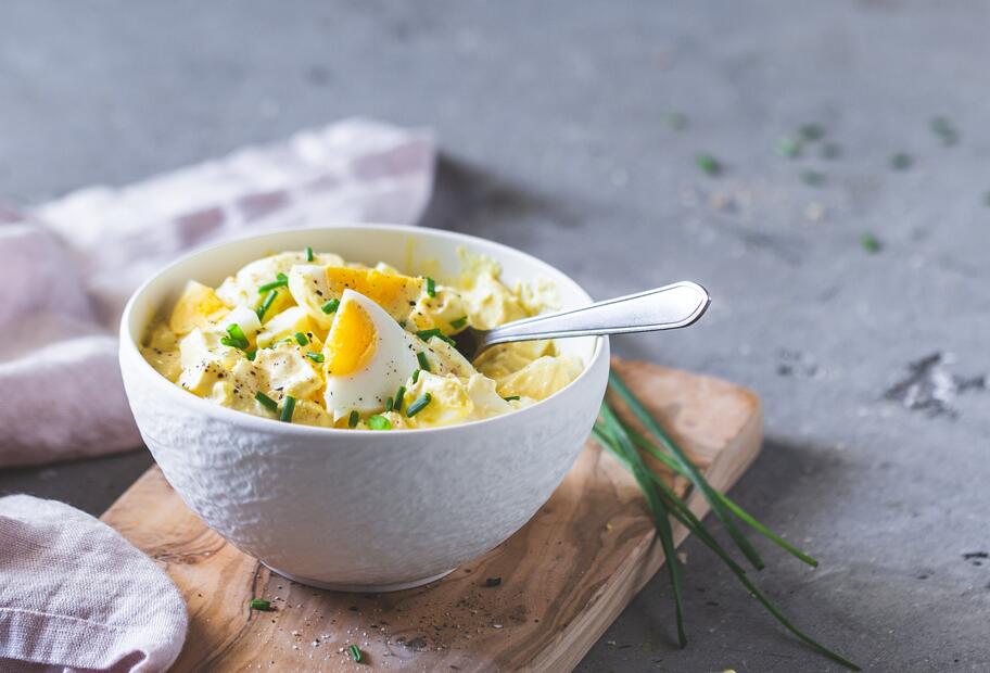 Eiersalat ohne Mayonnaise