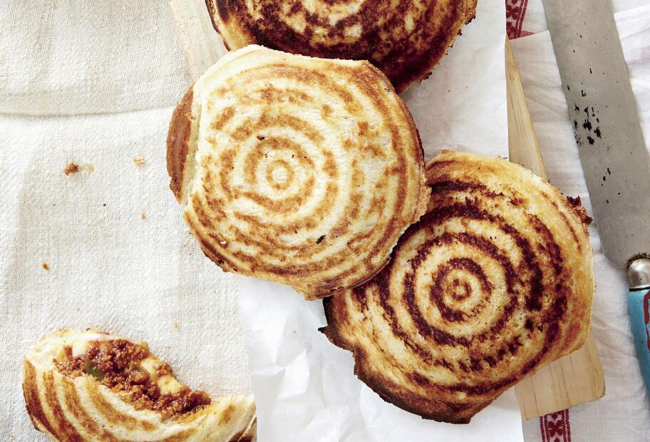 Hackfleisch-Käse-Jaffles