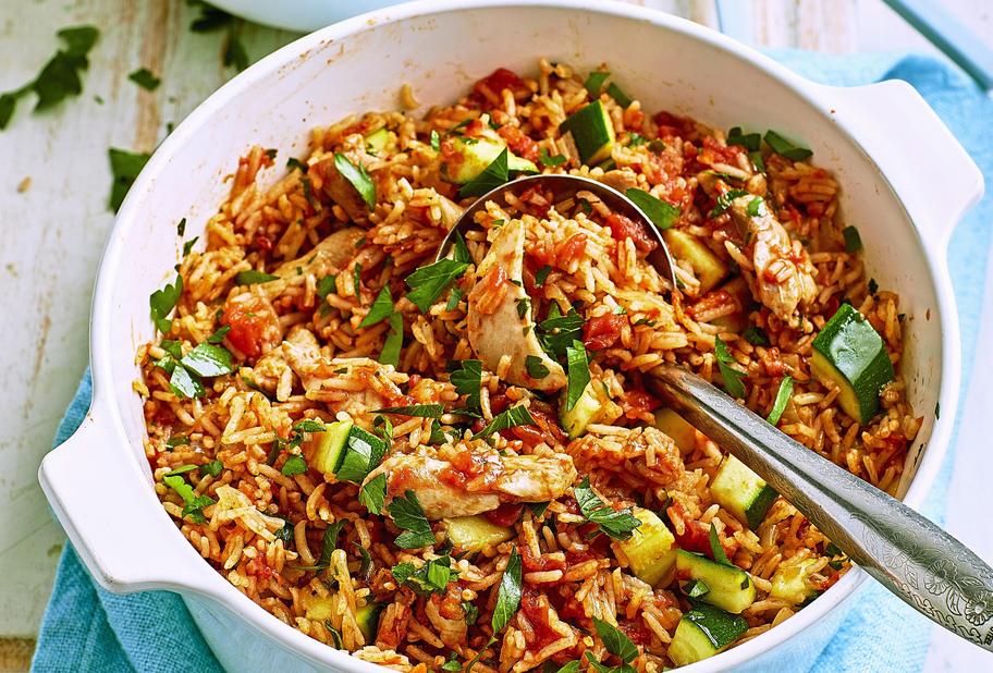 Reistopf mit Hähnchen