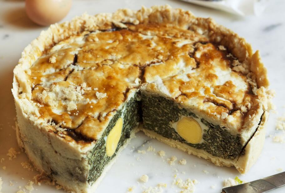 Osterkuchen mit Spinat