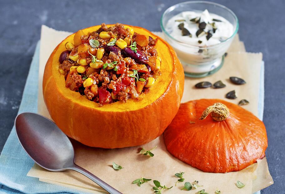 Gratinierter Kürbis-Hack-Topf