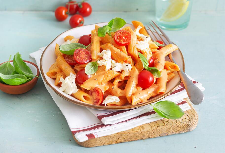 One-Pot-Penne Tomate-Mozzarella