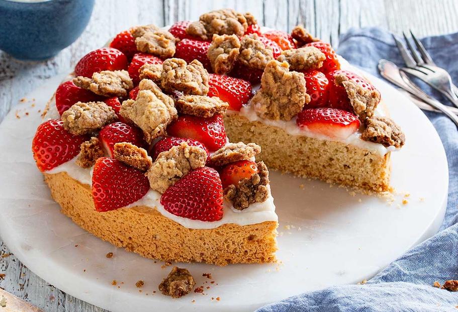 Veganer Erdbeerkuchen
