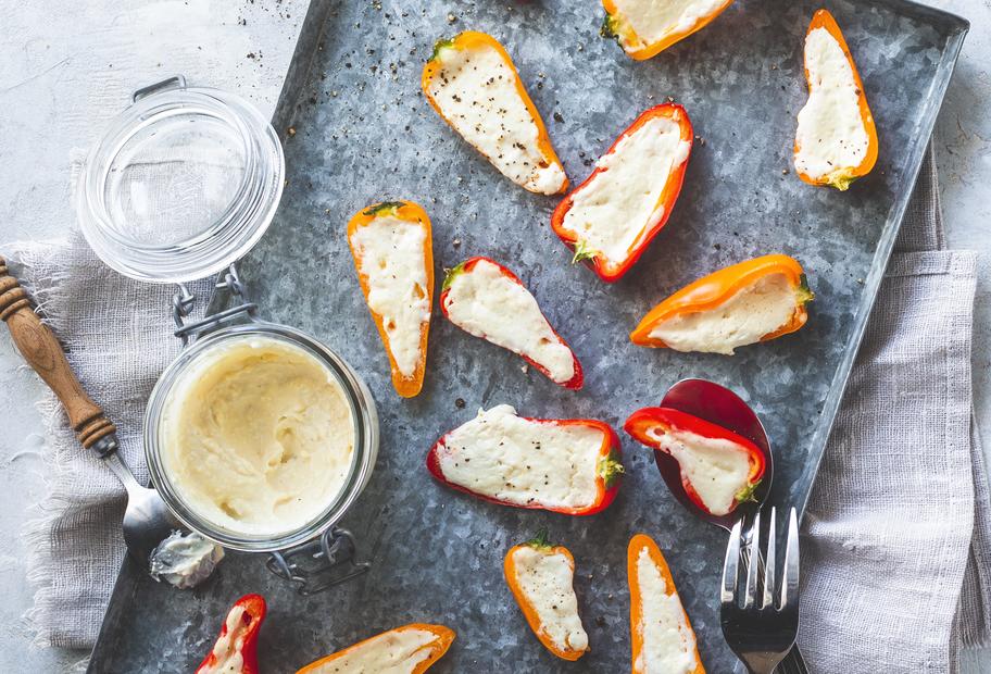Gefüllte Mini-Paprika aus 3 Zutaten