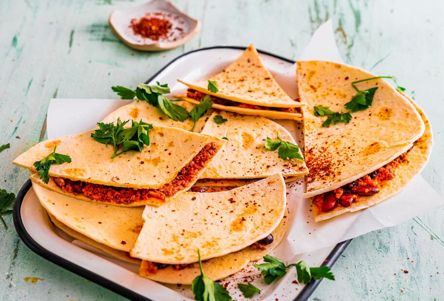 Quesadillas mit Hackfleisch-Käse-Füllung für den Thermomix®