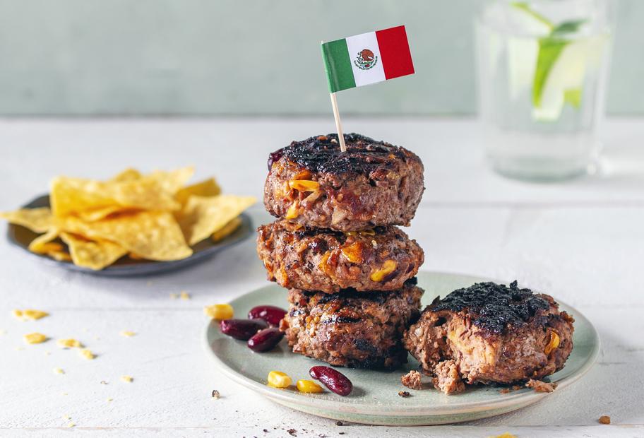 Würzige Buletten im Tex-Mex-Style