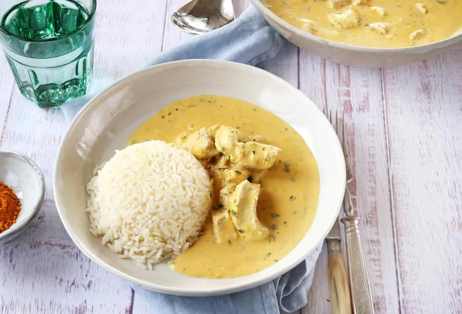 Putengeschnetzeltes mit Reis