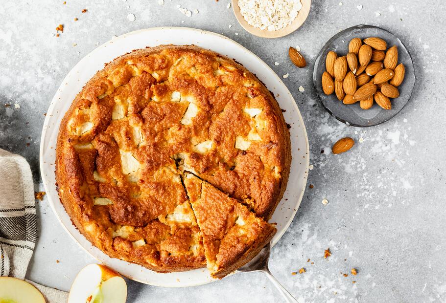 Veganer Apfelkuchen ohne Zucker