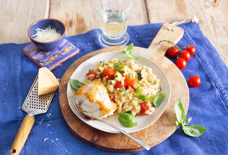 Italienisches Risotto mit Kabeljau