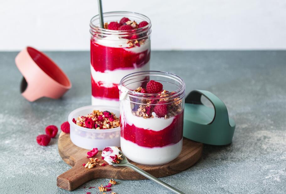 Himbeer-Quark-Dessert in 20 Minuten