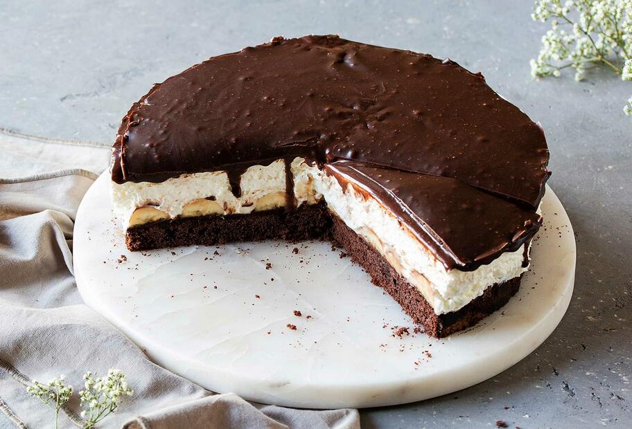 Schoko-Bananen-Torte mit Nutella-Ganache