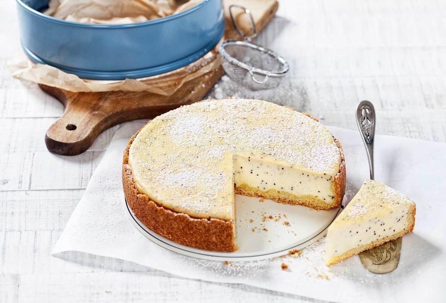 Mohn-Käsekuchen mit Mürbeteig