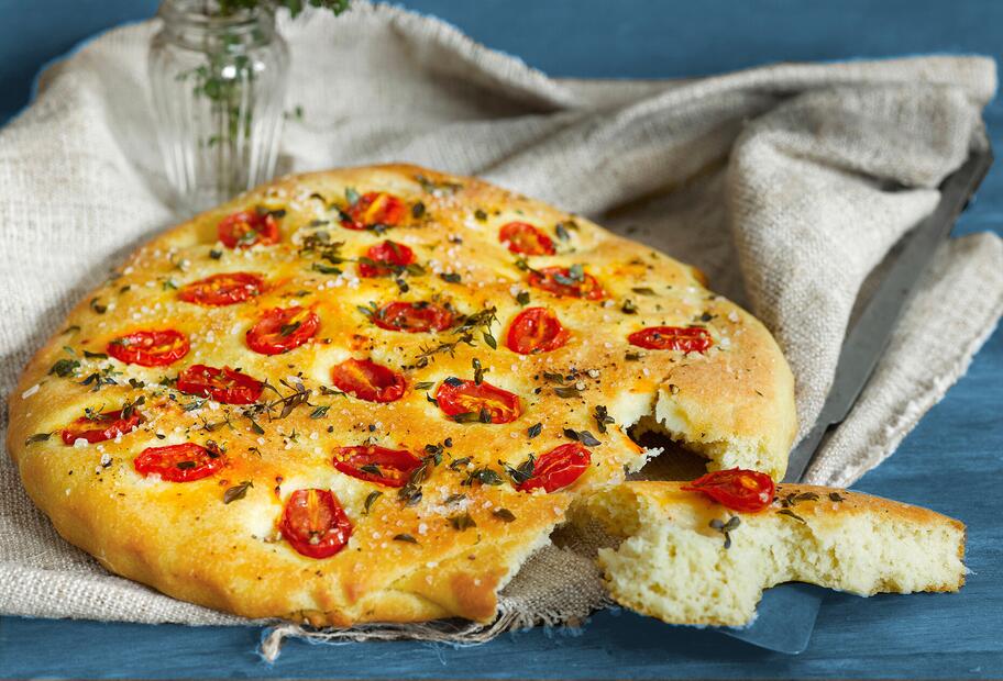 Focaccia Barese wie in Italien
