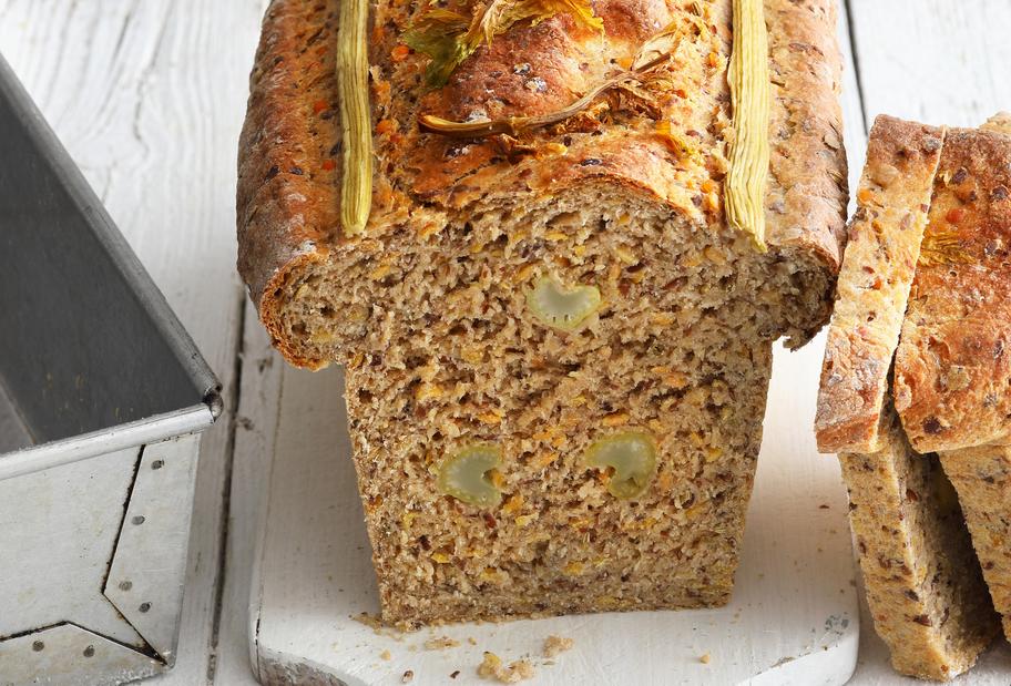Saftiges Linsen-Gemüse-Brot