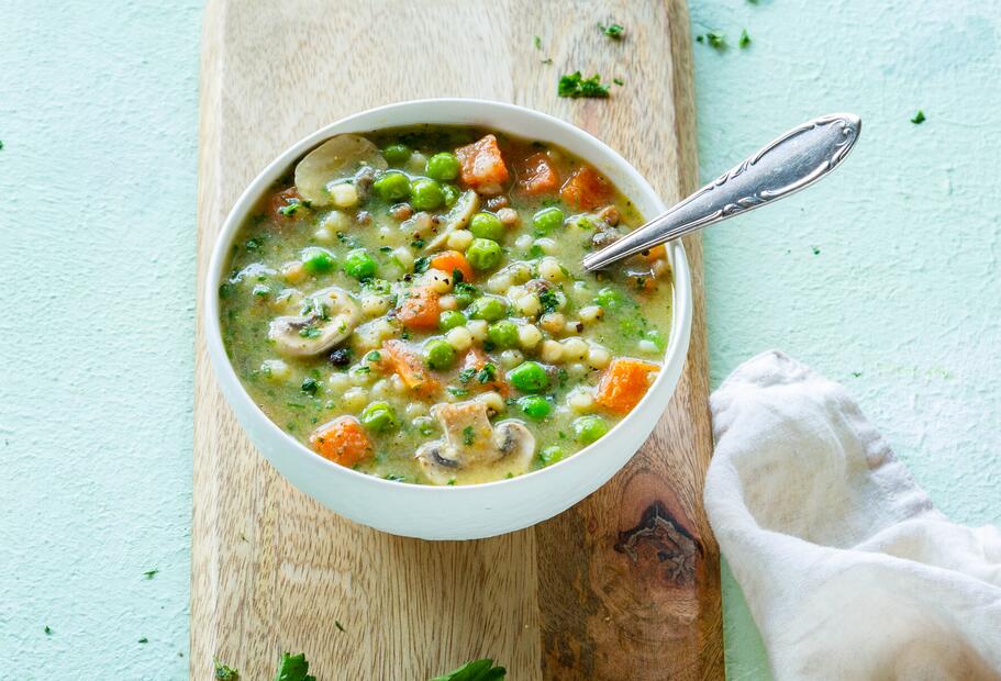 Fregola-Suppe wie in Sardinien