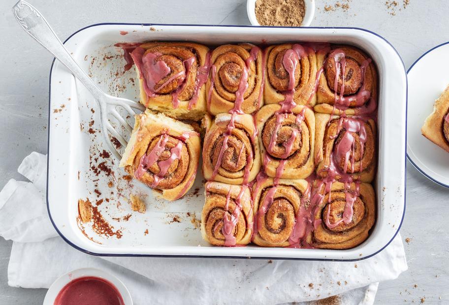 Hefeschnecken mit Glühweinguss für den Thermomix®