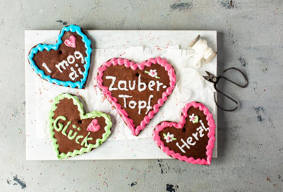 Lebkuchenherzen wie auf dem Oktoberfest