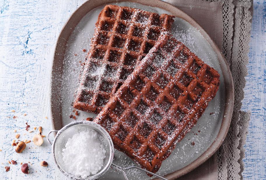 Die saftigsten Schokowaffeln mit Haselnuss