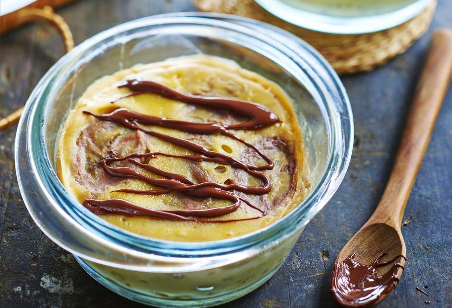 Bananenpudding mit Schokosoße aus dem Varoma®